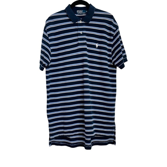 Polo Ralph Lauren Other - Polo by Ralph Lauren - Men's Blue Stripe Short Sleeve Polo - Size: M